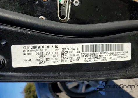 2012 Dodge Journey Crew из США, поврежденный, VIN 3C4PDDDG6CT354601